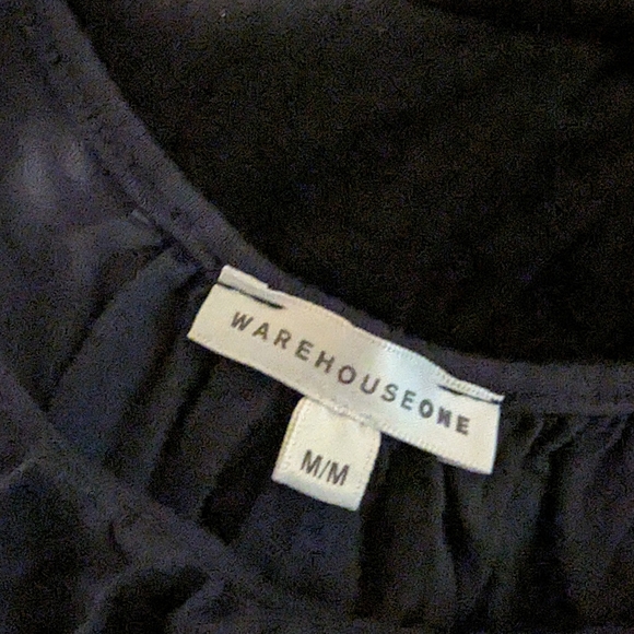 WAREHOUSE ONE | black and gray mini dress, size medium - Picture 2 of 3